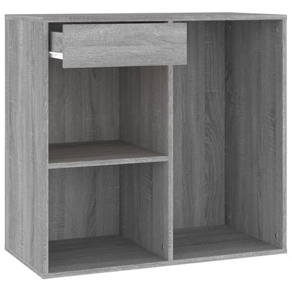 LED Dressing Table With Cabinets | Grey Sonoma | Engineered wood, acrylic
