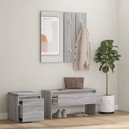 Hallway Furniture Set Grey Sonoma Engineered Wood