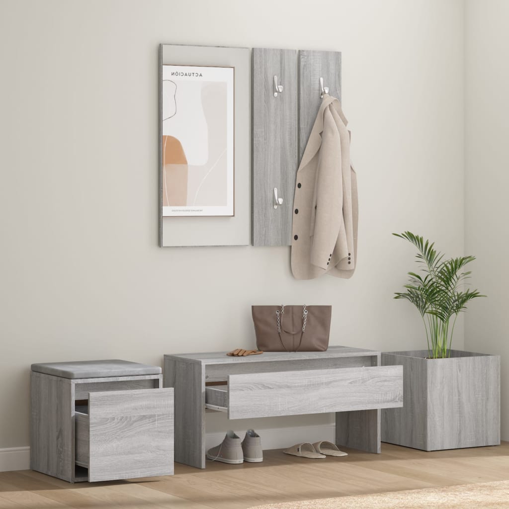 Hallway Furniture Set Grey Sonoma Engineered Wood