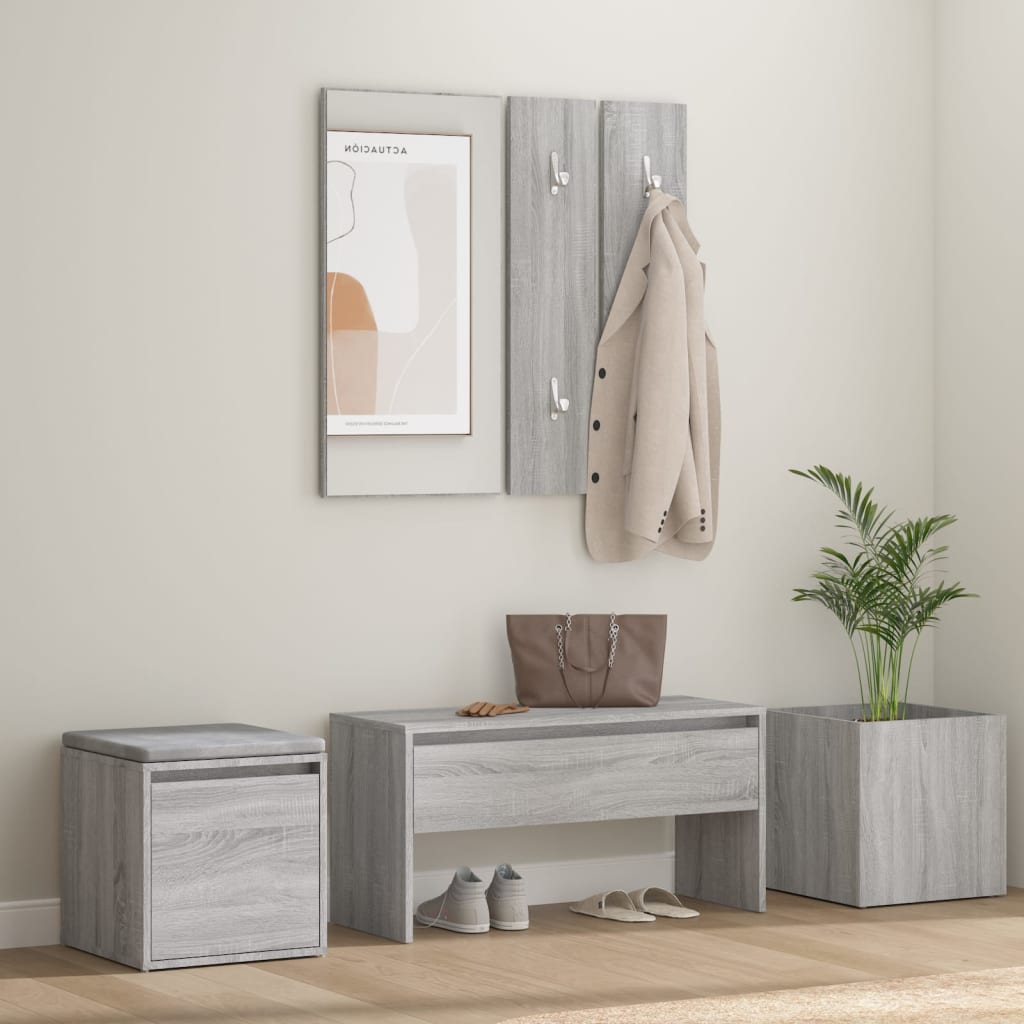 Hallway Furniture Set Grey Sonoma Engineered Wood