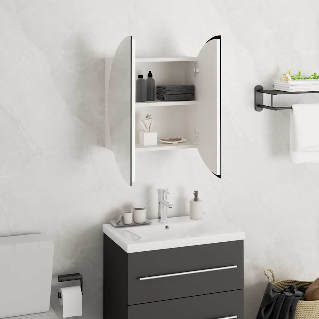 vidaXL Bathroom Cabinet White Engineered wood Medium Bathroom Cabinet