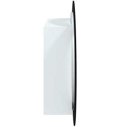 vidaXL Bathroom Cabinet White Engineered wood, glass, PVC, copper Medium