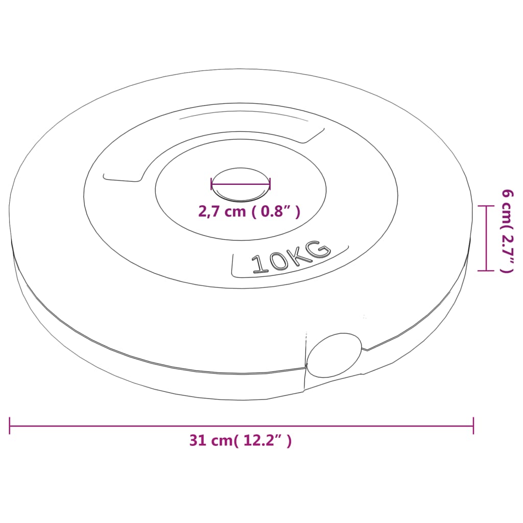 Weight Plates 4 pcs 30 kg Cement