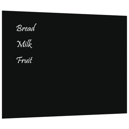 Wall-mounted Magnetic Board Black 80x60 cm Tempered Glass