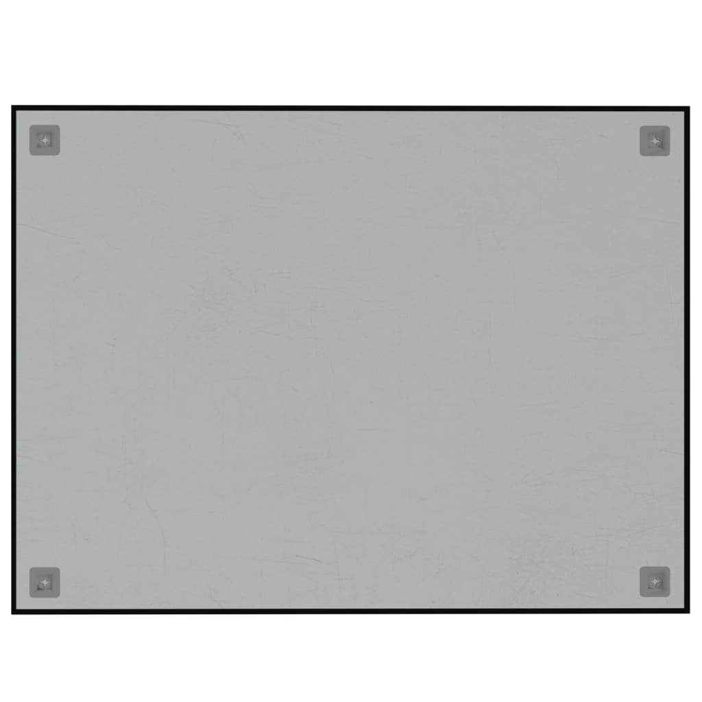 Wall-mounted Magnetic Board Black 80x60 cm Tempered Glass