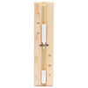 2 in 1 Sauna Hygrothermograph and Sand Timer Set Solid Wood Pine