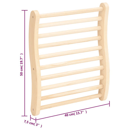 S-Shape Sauna Backrest Solid Wood Pine