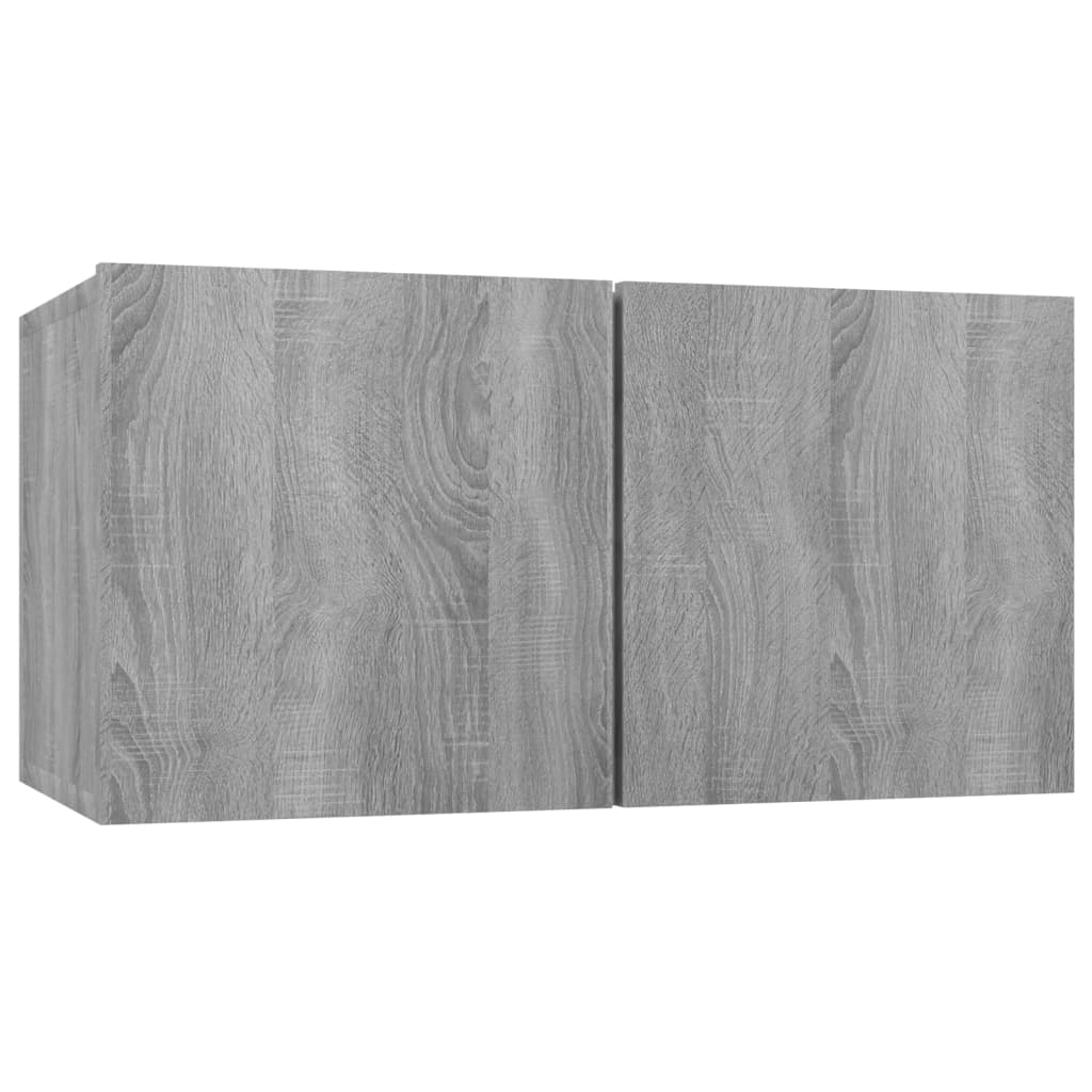 Wall TV Cabinets 4 pcs Grey Sonoma 60x30x30 cm Engineered Wood