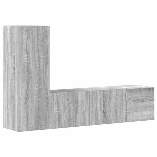 3 Piece TV Cabinet Set Grey Sonoma Engineered Wood