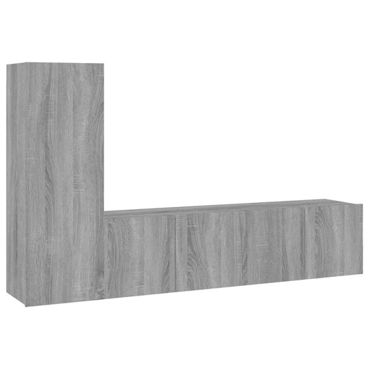 3 Piece TV Cabinet Set Grey Sonoma Engineered Wood