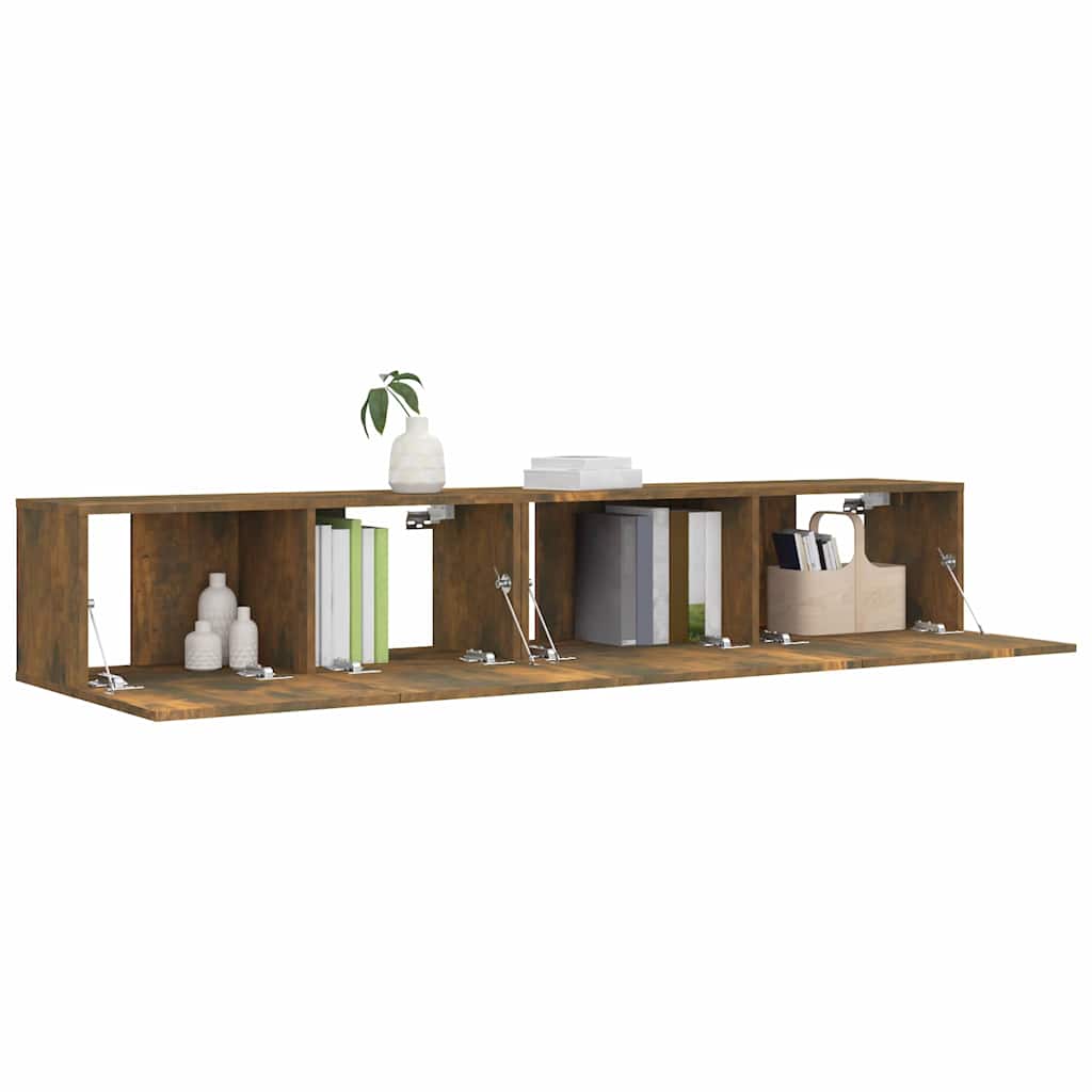 2 Piece TV Cabinet Set Smoked Oak Engineered Wood