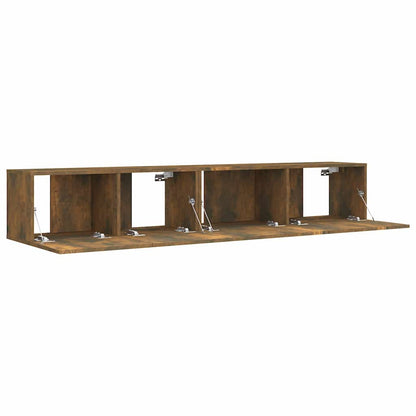 2 Piece TV Cabinet Set Smoked Oak Engineered Wood