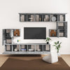 10 Piece TV Cabinet Set Grey Sonoma Engineered Wood
