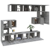 10 Piece TV Cabinet Set Grey Sonoma Engineered Wood
