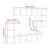 10 Piece TV Cabinet Set Grey Sonoma Engineered Wood