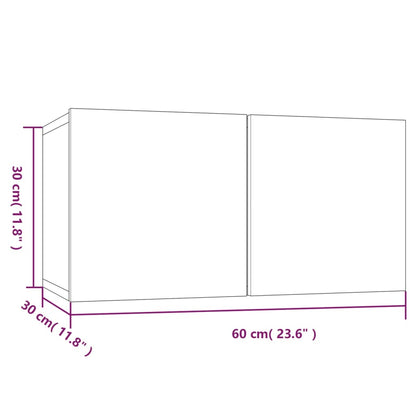 TV Cabinets 8 pcs Grey Sonoma 60x30x30 cm Engineered Wood