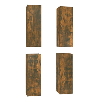 TV Cabinets 4 pcs Smoked Oak 30.5x30x90 cm Engineered Wood