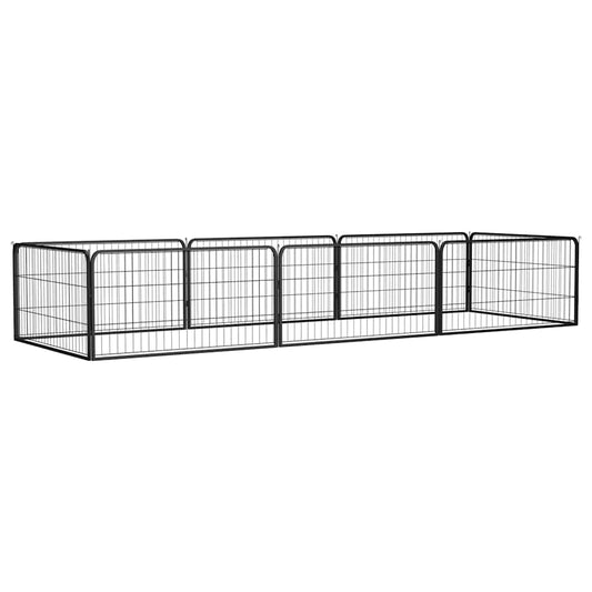 Dog Playpen | Black | Powder-coated steel | 100x50 cm Panels