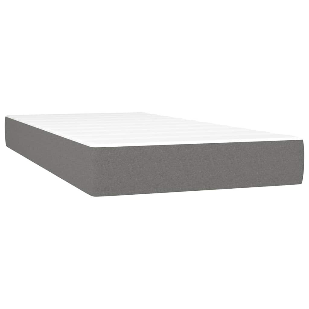 Pocket Spring Bed Mattress Medium Dark Grey 100x190x20 cm Twin