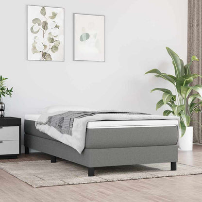 Pocket Spring Bed Mattress Medium Dark Grey 100x190x20 cm Twin