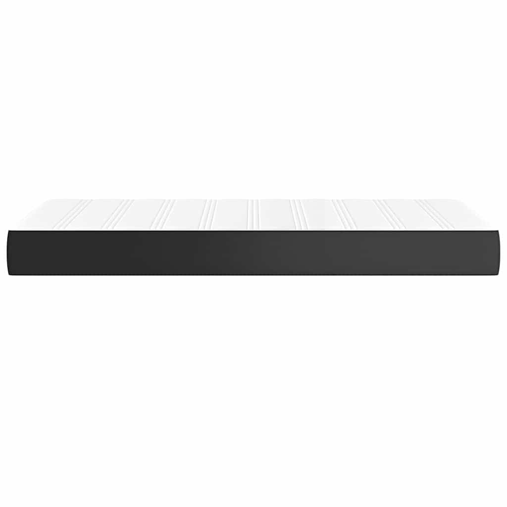 Pocket Spring Bed Mattress Black 100x190x20cm Twin Faux Leather