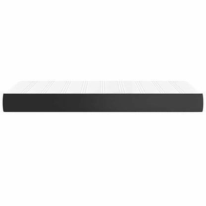 Pocket Spring Bed Mattress Black 100x190x20cm Twin Faux Leather