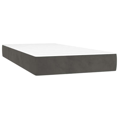 Pocket Spring Bed Mattress Medium Dark Grey 100x190x20 cm Twin