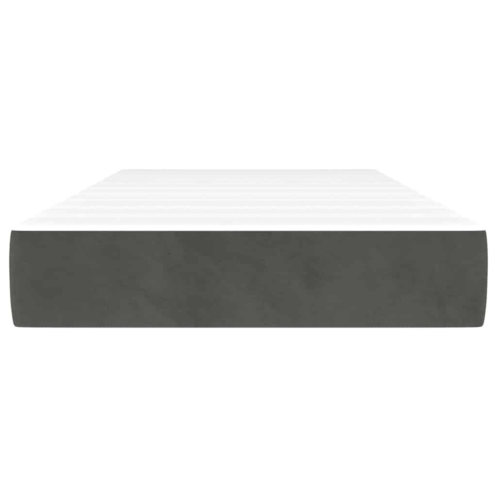 Pocket Spring Bed Mattress Medium Dark Grey 100x190x20 cm Twin
