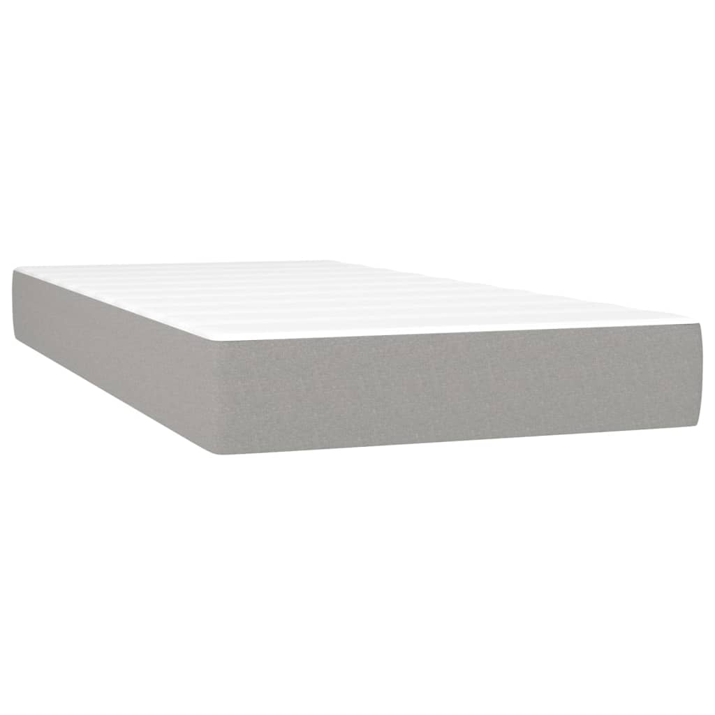 Pocket Spring Bed Mattress Medium Light Grey 100x203x20 cm Twin XL (US only)