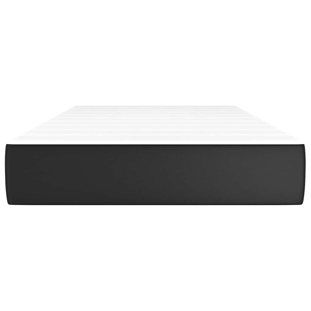 Pocket Spring Bed Mattress Black 100x203x20 cm Faux Leather