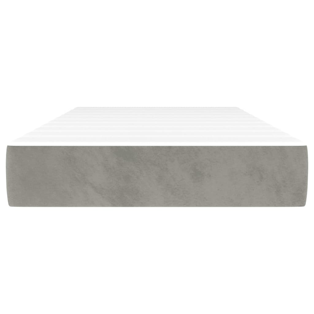 Pocket Spring Bed Mattress Medium Light Grey 100x203x20 cm Twin XL (US only)