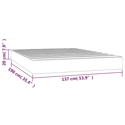 Pocket Spring Bed Mattress Medium Light Grey 137x190x20 cm Full