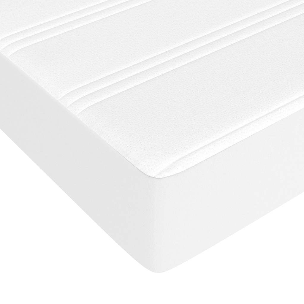 Pocket Spring Bed Mattress White 137x190x20cm Full Faux Leather
