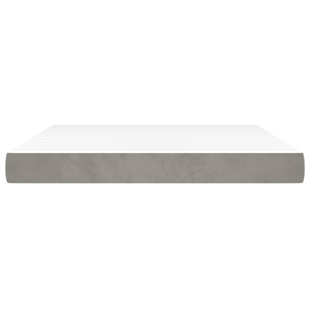 Pocket Spring Bed Mattress Medium Light Grey 152x203x20 cm Queen (US only)