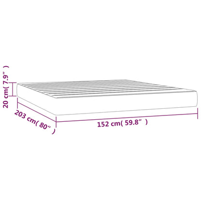 Pocket Spring Bed Mattress Medium Light Grey 152x203x20 cm Queen (US only)