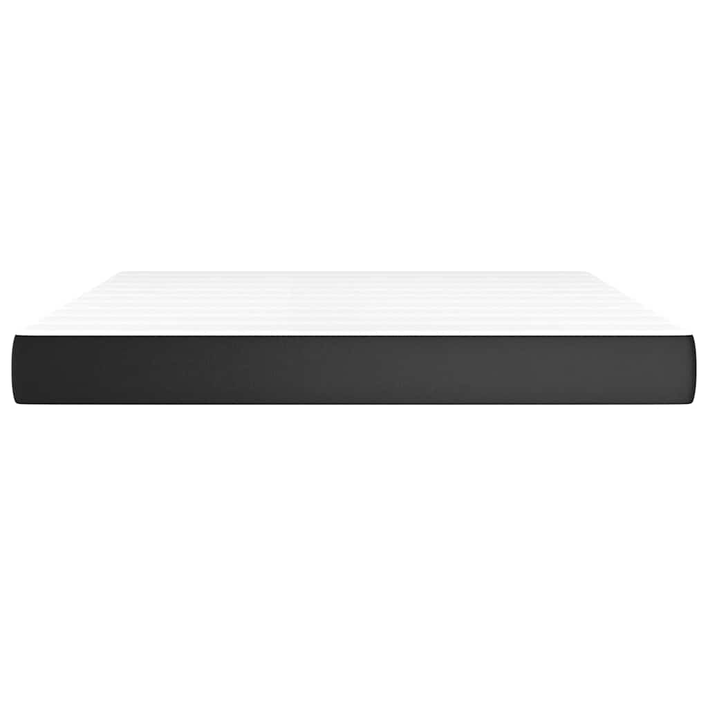 Pocket Spring Bed Mattress Black 193x203x20cm King Faux Leather