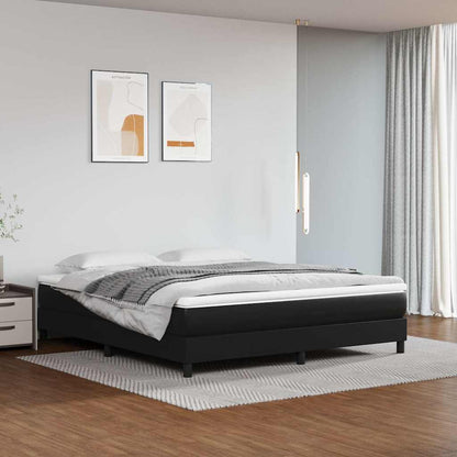 Pocket Spring Bed Mattress Black 183x213x20 cm Faux Leather