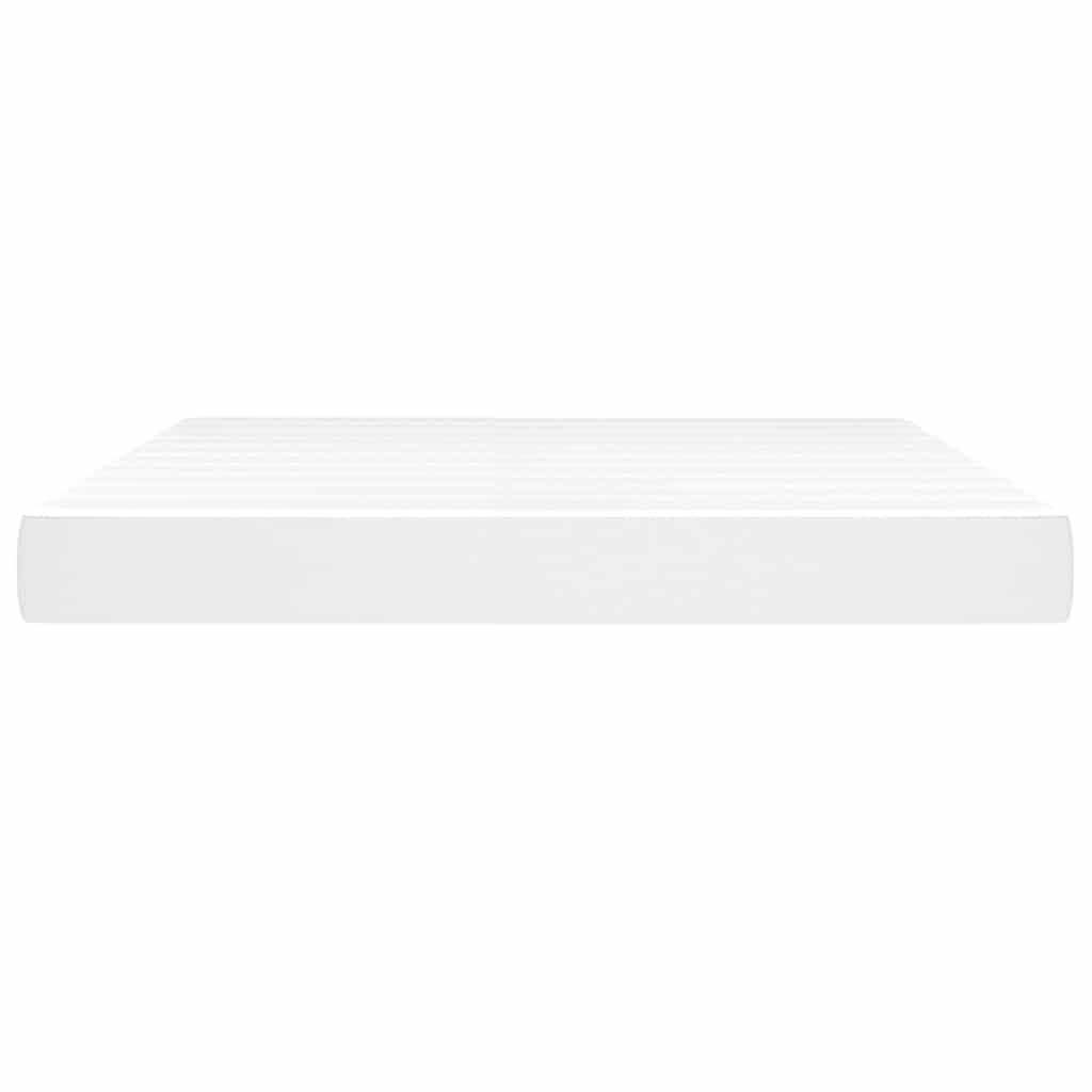 Pocket Spring Bed Mattress White 183x213x20 cm Faux Leather