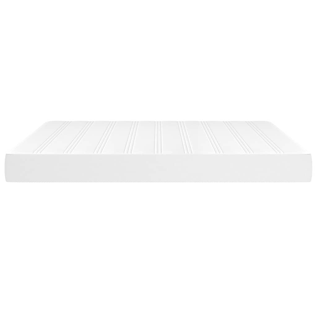 Pocket Spring Bed Mattress White 183x213x20 cm Faux Leather