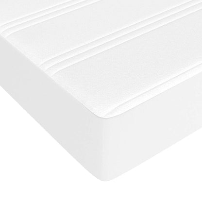 Pocket Spring Bed Mattress White 183x213x20 cm Faux Leather