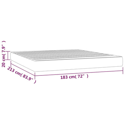Pocket Spring Bed Mattress Medium Dark Grey 183x213x20 cm California King (US only)