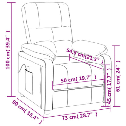 Massage Chair Taupe Fabric