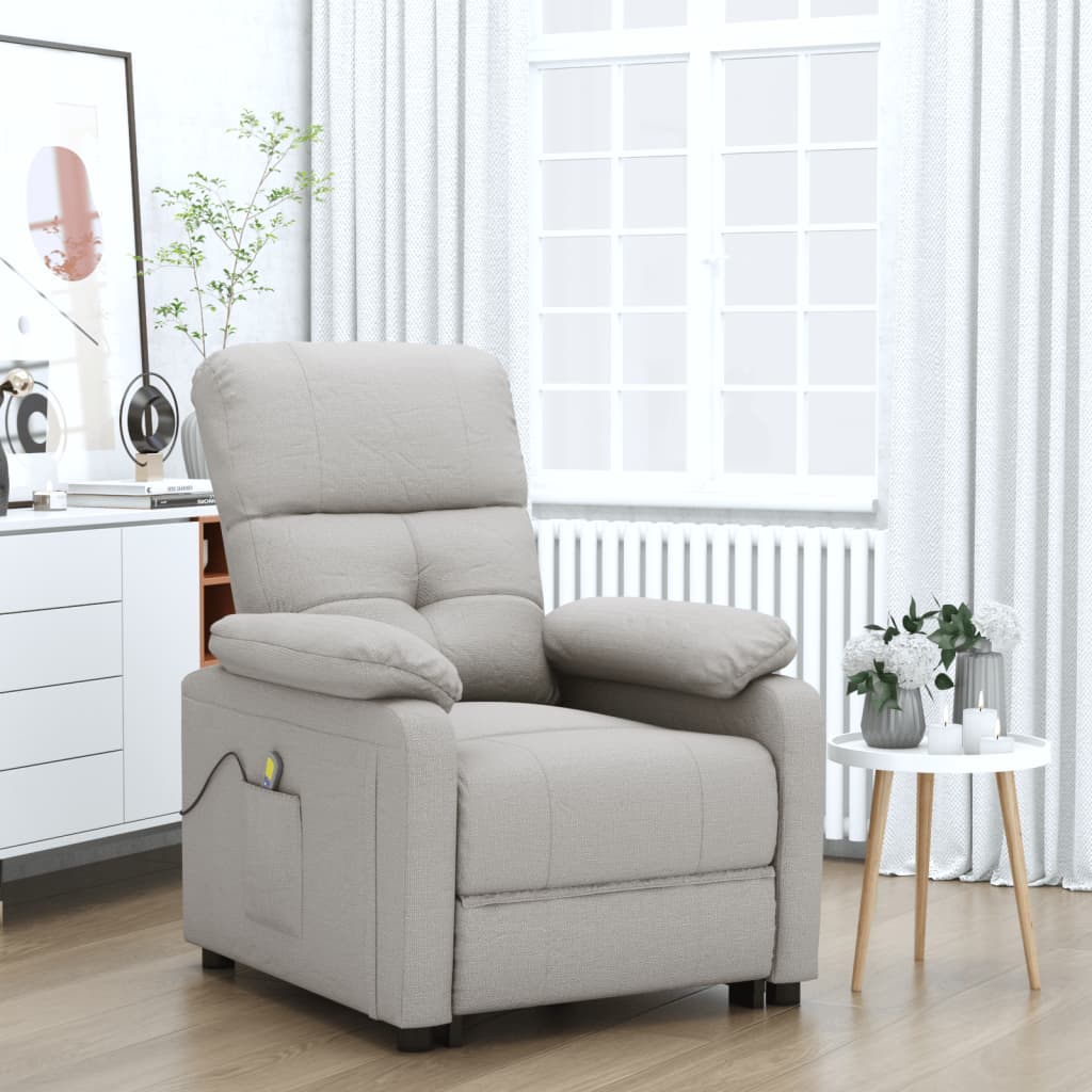 Massage Chair Taupe Fabric