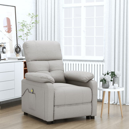 Massage Chair Taupe Fabric