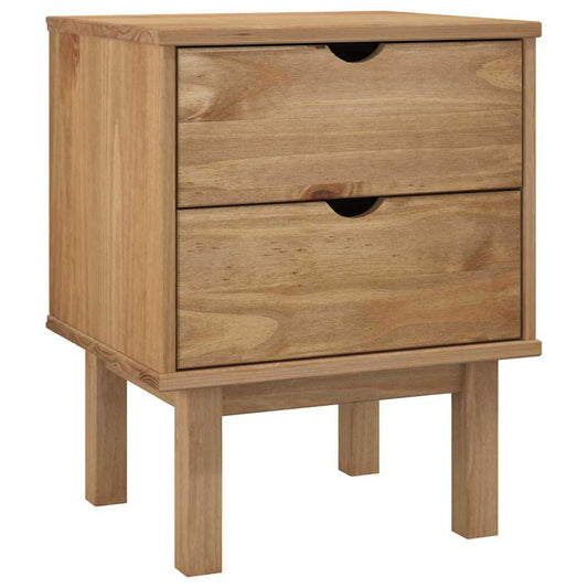 Bedside Cabinet | Rustic Brown | Solid pinewood | 45 x 39 x 57 cm