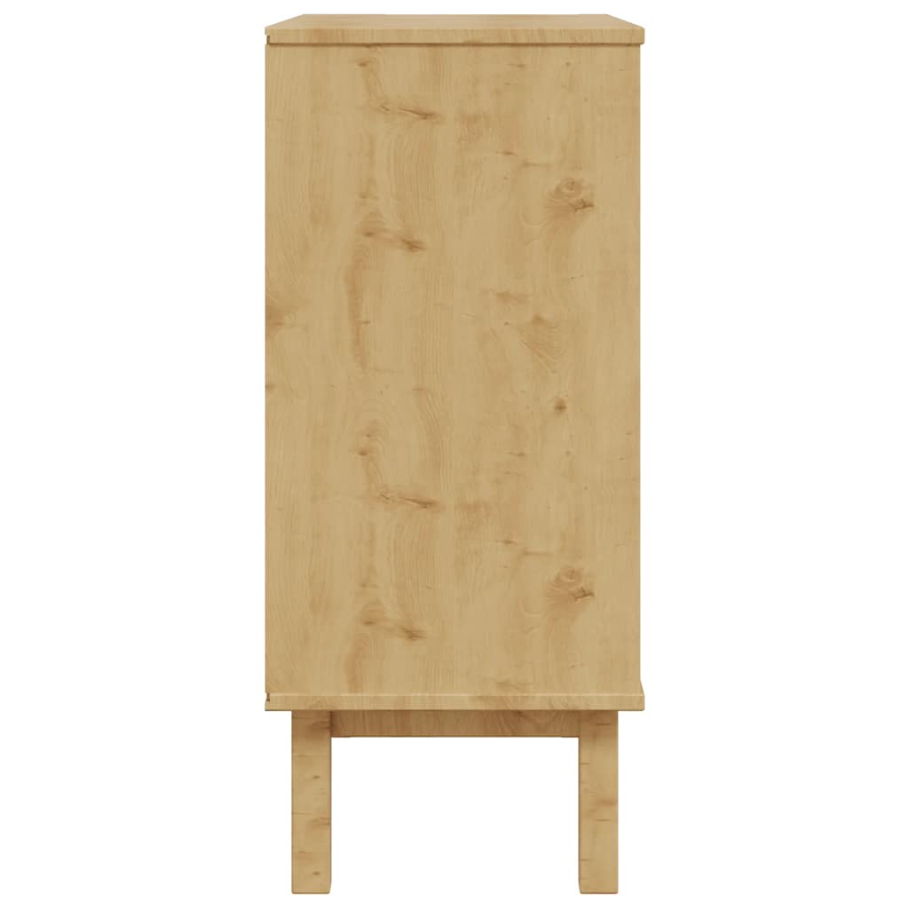 Drawer Cabinet OTTA Brown&Gray 30.1"x15.6"x35.4" Solid Wood Pine