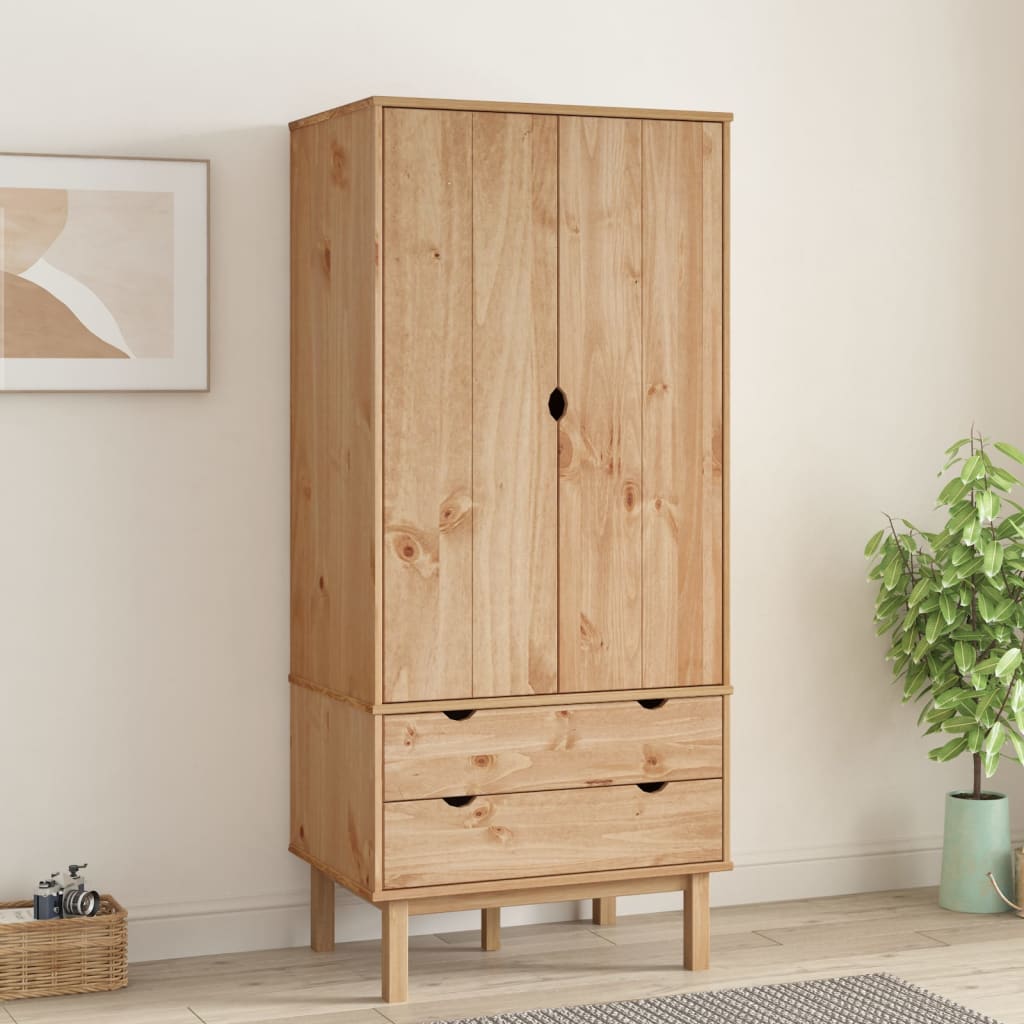 Wardrobe OTTA 76.5x53x172 cm Solid Wood Pine