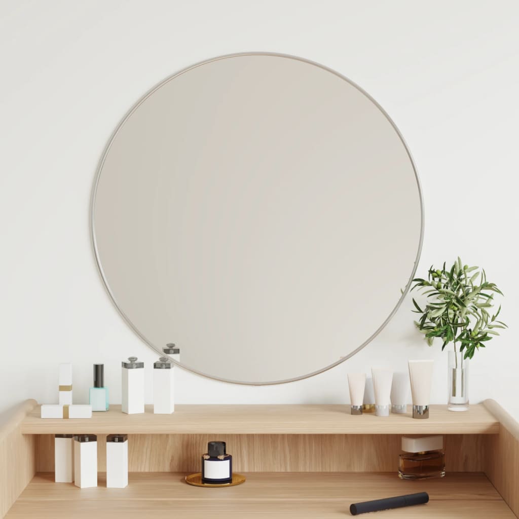 Wall Mirror Silver Ø 60 cm Round