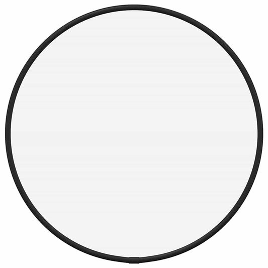 Wall Mirror Black Glass, PVC 11.8 in diameter Minimalistic