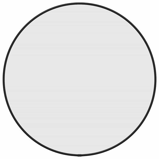 Wall Mirror Black Ø 50 cm Round